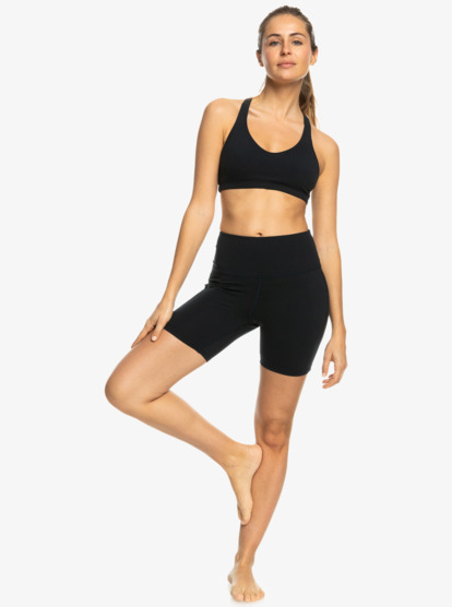 roxy, Heart Into It Biker - Short Biker de sport pour Femme, ANTHRACITE (kvj0) Heart Into It Biker - Sport Biker Shorts for Women  ERJNS03614