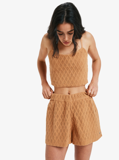 Ocean Sounds - Crochet Shorts for Women  ERJNS03615