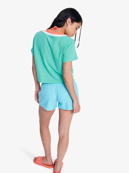 Sunlit Smiles - Elasticated Shorts for Women  ERJNS03633