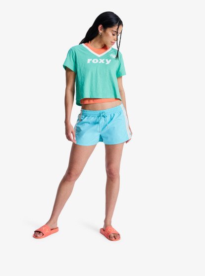 Sunlit Smiles - Elasticated Shorts for Women  ERJNS03633