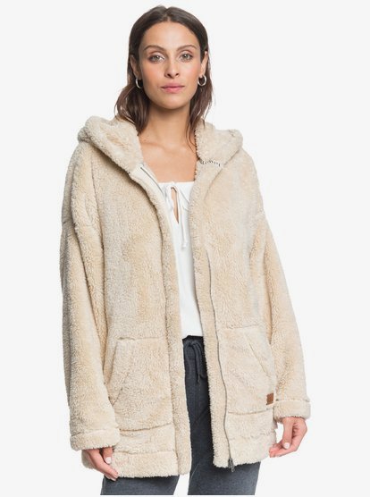 Hooded sherpa coat online