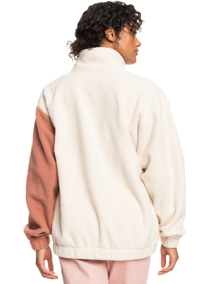 4 Count The Reasons - Fleece mit Reißverschluss für Frauen Beige ERJPF03149 Roxy