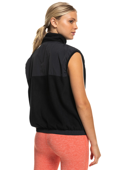 Waves Of Warmth - Sleeveless Zip-Up Fleece Vest for Women  ERJPF03154