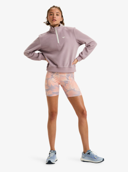 roxy, Waves Of Warmth Half Zip - Sporttrui voor Dames, NIRVANA (pjq0) Waves Of Warmth Half Zip - Sport Jumper for Women  ERJPF03203