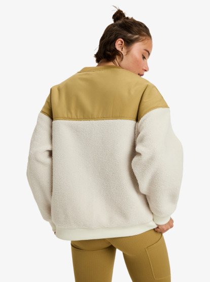 roxy, Waves Of Warmth Layered - Polar fleece voor Dames, WHISPER WHITE (wcf0) Waves Of Warmth Layered - Sport Polar Fleece for Women  ERJPF03217