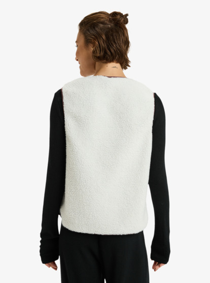 roxy, Waves Of Warmth Easy - Veste polaire sans manches pour Femme, WHISPER WHITE (wcf0) Waves Of Warmth Easy - Sport Vest for Women  ERJPF03218