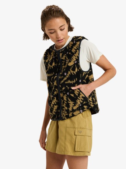 roxy, Waves Of Warmth Easy - Sport-Weste für Frauen, ANTHRACITE BIG FLOWERS (kvj3) Waves Of Warmth Easy - Sport Vest for Women  ERJPF03218