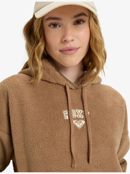 roxy, Cool Calling - Pull à capuche en polaire pour Femme, WOODSMOKE (cma0) Cool Calling - Polar Fleece Hoodie for Women  ERJPF03221