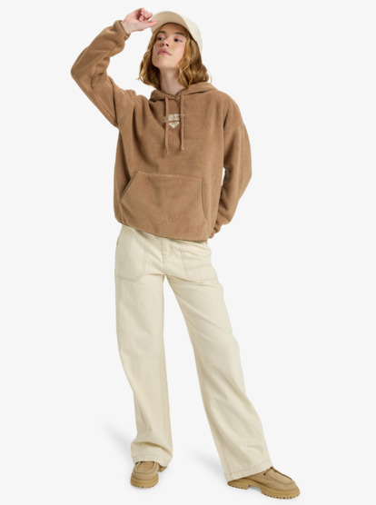 roxy, Cool Calling - Pull à capuche en polaire pour Femme, WOODSMOKE (cma0) Cool Calling - Polar Fleece Hoodie for Women  ERJPF03221
