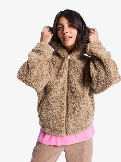 City Track - Oversized Hooded Zip Fleece for Women  ERJPF03227