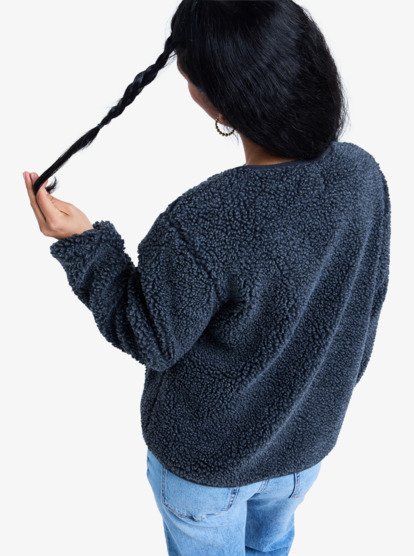 Iconic Town - Button Up Polar Fleece Top for Women  ERJPF03229