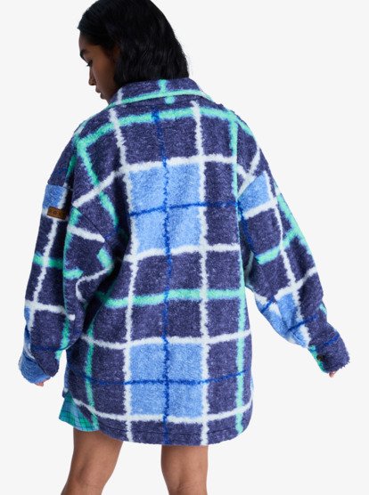 Over And Above - Check Plaid Polar Fleece Shirt Jacket for Women  ERJPF03234