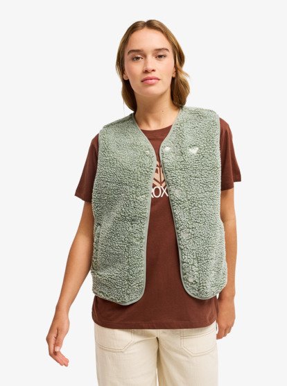 Iconic Town - Sherpa Polar Fleece Vest for Women  ERJPF03235
