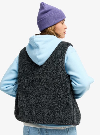 Iconic Town - Sherpa Polar Fleece Vest for Women  ERJPF03235