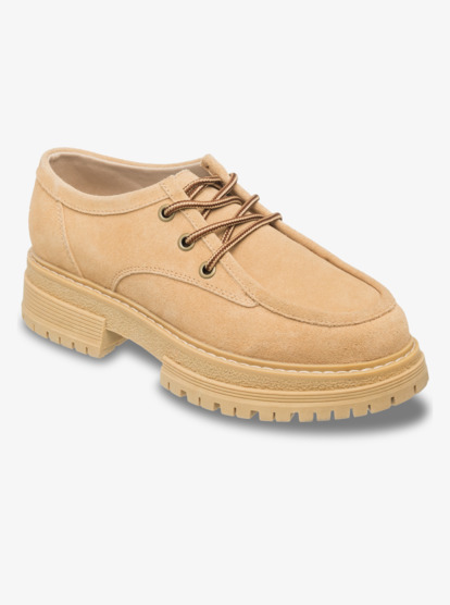 roxy, Work It Low - Leren schoenen voor Dames, TAN (tan) Work It Low - Leather Shoes for Women  ERJS700004