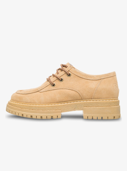 roxy, Work It Low - Leren schoenen voor Dames, TAN (tan) Work It Low - Leather Shoes for Women  ERJS700004
