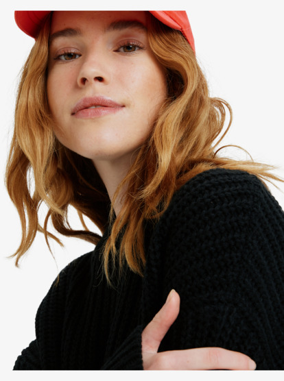 roxy, Coming Home - Pull à col rond pour Femme, ANTHRACITE (kvj0) Coming Home - Crew Neck Jumper for Women  ERJSW03666