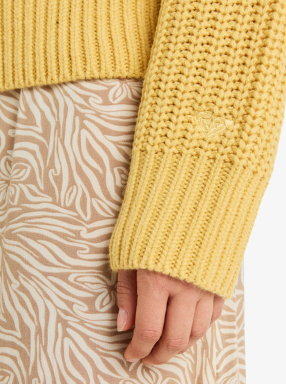 roxy, Coming Home - Pull à col rond pour Femme, OCHRE (yhv0) Coming Home - Crew Neck Jumper for Women  ERJSW03666