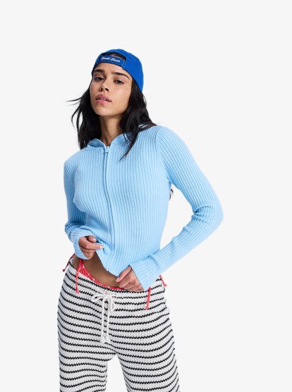 Surf Society - Hooded Zip-Up Cardigan for Women  ERJSW03688