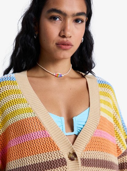 Cosmic Coast Stripes - Cardigan for Women  ERJSW03695