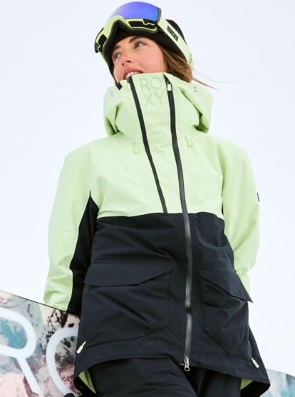 Green snow jacket womens sale