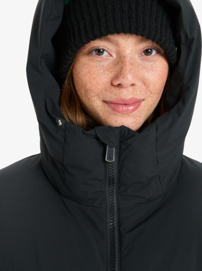 roxy, Alofted Puffy 15K - Veste de snow technique pour Femme, TRUE BLACK BIG DOTS (kvj4) Alofted Puffy - Technical Snow Jacket for Women  ERJTJ03514