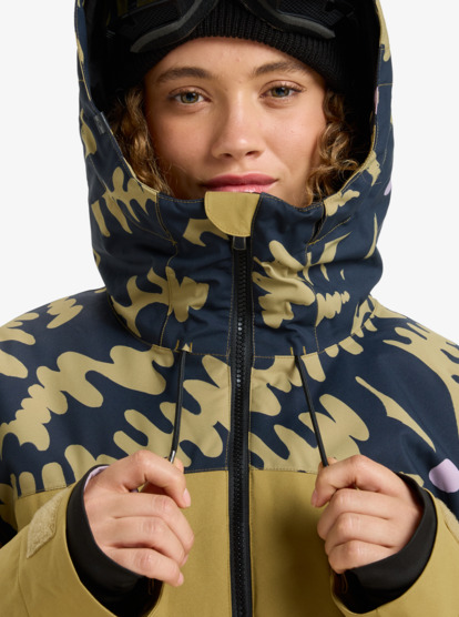 roxy, Stated - Chaqueta técnica snow para mujer, FENNEL SEED BIG FLOWER (tmg1) Stated - Technical Snow Jacket for Women  ERJTJ03515