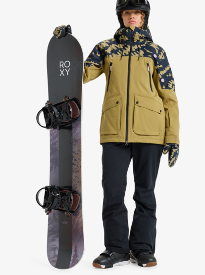 roxy, Stated - Chaqueta técnica snow para mujer, FENNEL SEED BIG FLOWER (tmg1) Stated - Technical Snow Jacket for Women  ERJTJ03515