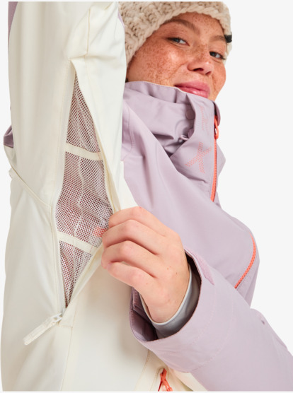 roxy, Free Jet Block 10K - Veste de snow technique pour Femme, NIRVANA (pjq0) Free Jet Block - Technical Snow Jacket for Women  ERJTJ03526