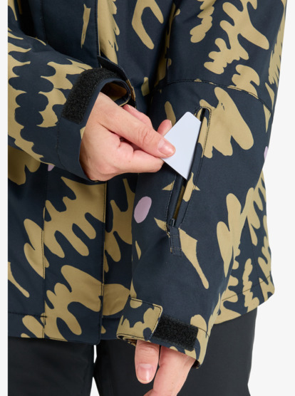 roxy, Roxy Jetty - Chaqueta técnica snow para mujer, FENNEL SEED BIG FLOWER (tmg1) Roxy Jetty - Technical Snow Jacket for Women  ERJTJ03529