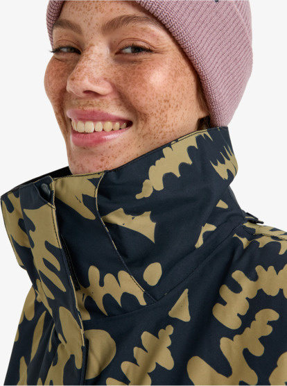 roxy, Roxy Jetty - Chaqueta técnica snow para mujer, FENNEL SEED BIG FLOWER (tmg1) Roxy Jetty - Technical Snow Jacket for Women  ERJTJ03529