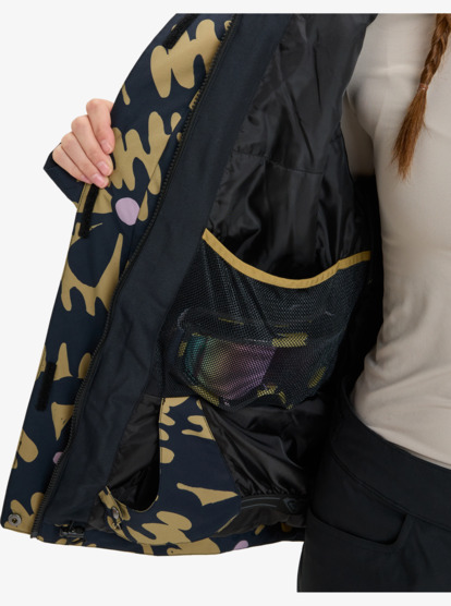 roxy, Roxy Jetty - Chaqueta técnica snow para mujer, FENNEL SEED BIG FLOWER (tmg1) Roxy Jetty - Technical Snow Jacket for Women  ERJTJ03529