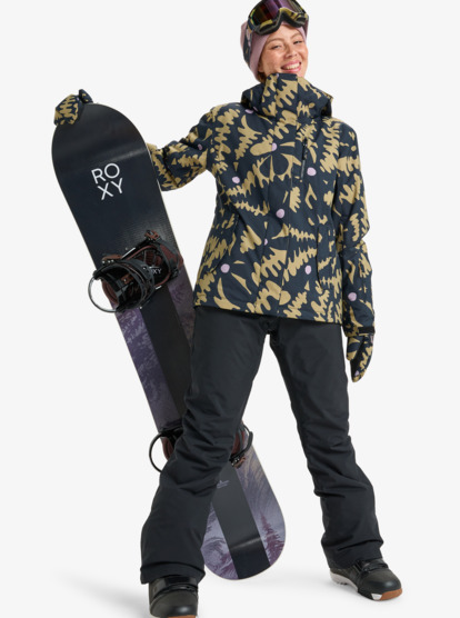 roxy, Roxy Jetty - Chaqueta técnica snow para mujer, FENNEL SEED BIG FLOWER (tmg1) Roxy Jetty - Technical Snow Jacket for Women  ERJTJ03529