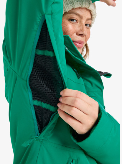 roxy, Brylee 10K - Veste de snow technique pour Femme, VIVID GREEN (gnw0) Brylee - Technical Snow Jacket for Women  ERJTJ03530
