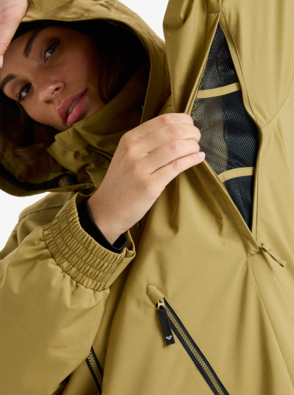 roxy, Landscape 10K - Veste de snow technique pour Femme, FENNEL SEED (tmg0) Landscape - Technical Snow Jacket for Women  ERJTJ03532