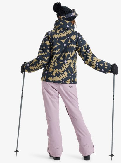 roxy, Snow Winter Rebel 10K - Veste de snow technique pour Femme, FENNEL SEED BIG FLOWER (tmg1) Snow Winter Rebel - Technical Snow Jacket for Women  ERJTJ03545