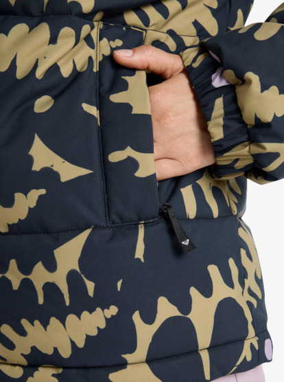 roxy, Snow Winter Rebel 10K - Veste de snow technique pour Femme, FENNEL SEED BIG FLOWER (tmg1) Snow Winter Rebel - Technical Snow Jacket for Women  ERJTJ03545