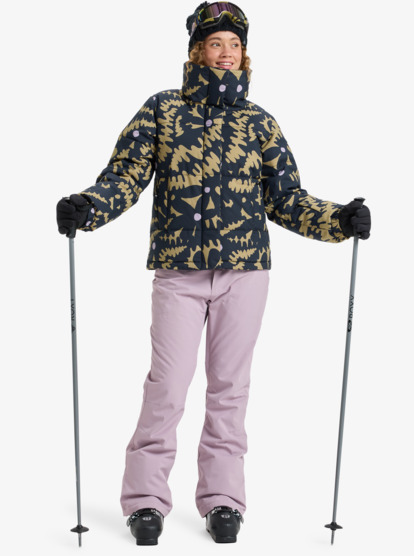 roxy, Snow Winter Rebel 10K - Veste de snow technique pour Femme, FENNEL SEED BIG FLOWER (tmg1) Snow Winter Rebel - Technical Snow Jacket for Women  ERJTJ03545
