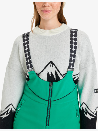 roxy, Summit - Salopette de snow technique pour Femme, VIVID GREEN (gnw0) Summit - Technical Snow Bib for Women  ERJTP03291
