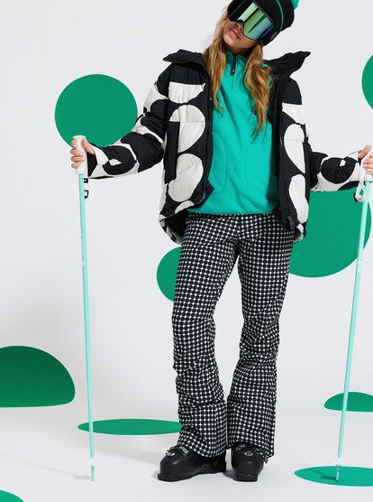 roxy, Rising High - Pantalon de snow technique pour Femme, WHISPER WHITE SMALL DOTS (wcf3) Rising High - Technical Snow Pants for Women  ERJTP03295