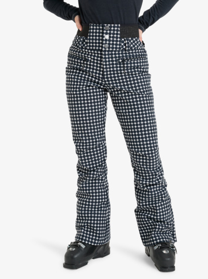 roxy, Rising High - Pantalon de snow technique pour Femme, WHISPER WHITE SMALL DOTS (wcf3) Rising High - Technical Snow Pants for Women  ERJTP03295