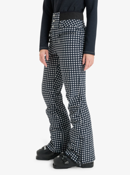 roxy, Rising High - Pantalon de snow technique pour Femme, WHISPER WHITE SMALL DOTS (wcf3) Rising High - Technical Snow Pants for Women  ERJTP03295