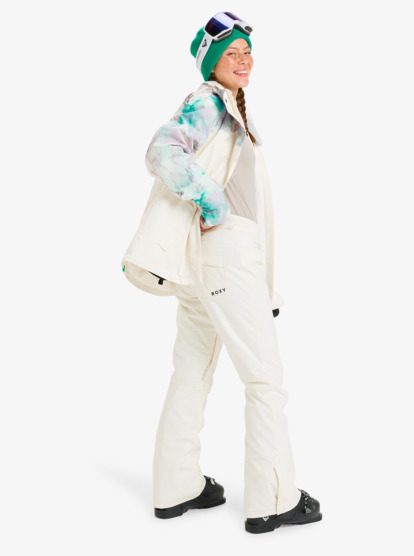 roxy, Backyard - Pantalon de snow technique pour Femme, WHISPER WHITE (wcf0) Backyard - Technical Snow Pants for Women  ERJTP03299