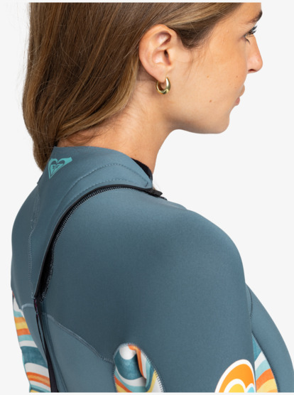roxy, 2mm Swell Series - Short Sleeve Back Zip Springsuit for Women, STARGLAZER (brk0) 2mm Swell Series - Short Sleeve Back Zip Springsuit for Women  ERJW503027