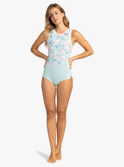 roxy, 1.0 Rise - Back Zip Short Jane Wetsuit for Women, HARBOR GRAY (bfr0) 1.0 Rise - Back Zip Short Jane Wetsuit for Women  ERJW603032