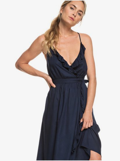 Rooftop Sunrise - Strappy Midi Wrap Dress for Women | Roxy