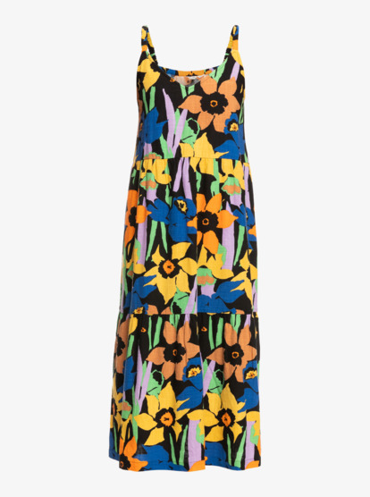 Waiting Line Printed - Midi Dress for Women  ERJWD03704