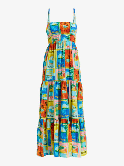 roxy, Atlas Sunshine Coastline - Mini Vestitino da Donna, ATLAS ATLAS PRINT (xbyr) Atlas Sunshine Coastline - Midi Dress for Women  ERJWD03892