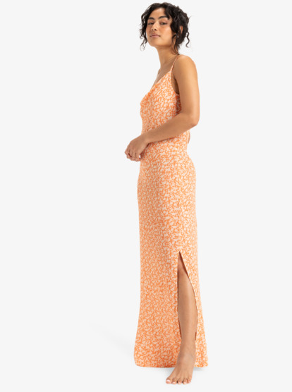 roxy, Semi Tropic Maxi Crinkle - Maxikleid für Frauen, NECTARINE VACA ALL DAY DITSY (njg6) Semi Tropic Maxi Crinkle - Maxi Dress for Women  ERJWD03912