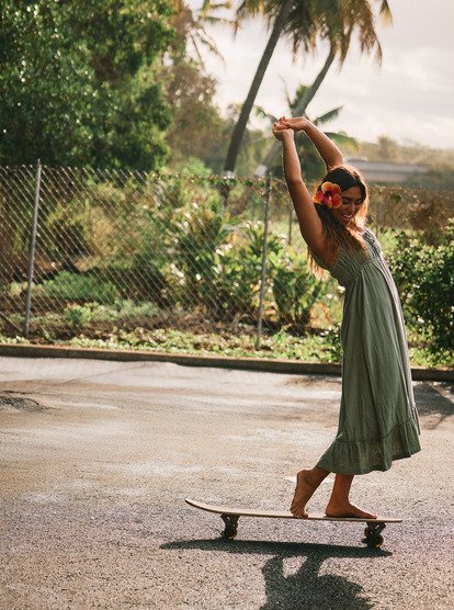 Paradise Winds - Flowy Midi Dress With Elastic Bodice Detailing for Women  ERJWD03916